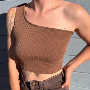 One Shoulder Crop Top